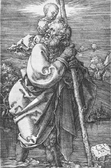 Albrecht Durer St Christopher Facing to the Left oil painting image